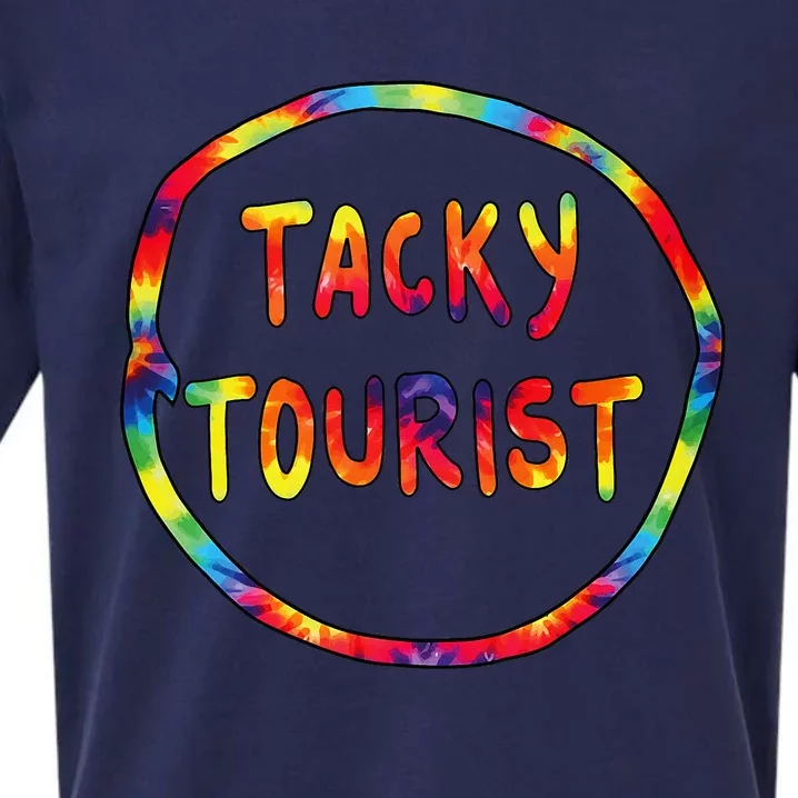 Vacation Tacky Tourist Costume Tie Dye Sueded Cloud Jersey T-Shirt