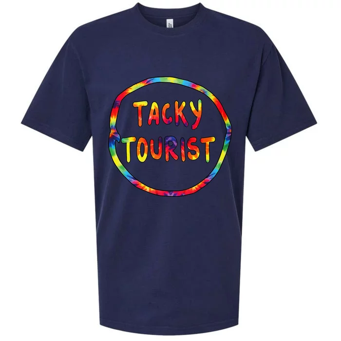 Vacation Tacky Tourist Costume Tie Dye Sueded Cloud Jersey T-Shirt