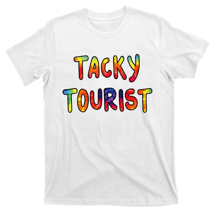 Vacation Tacky Tourist Costume Tie Dye Tacky Traveler Day T-Shirt