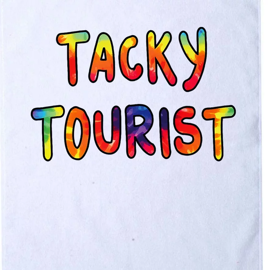 Vacation Tacky Tourist Costume Tie Dye Tacky Traveler Day Platinum Collection Golf Towel