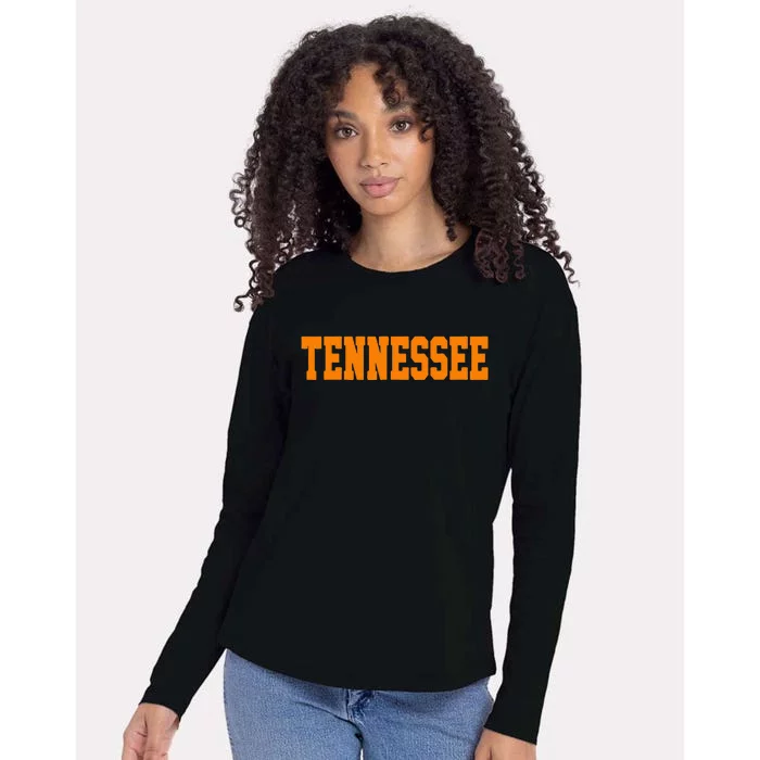 Vintage Tennessee Tennessee Women Retro Orange Womens Cotton Relaxed Long Sleeve T-Shirt