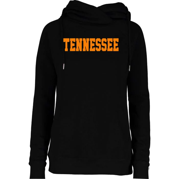 Vintage Tennessee Tennessee Women Retro Orange Womens Funnel Neck Pullover Hood