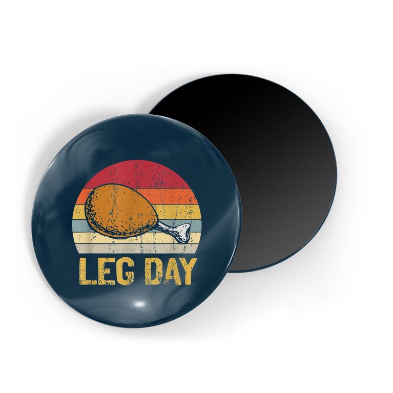 Vintage Turkey Thanksgiving It's Leg Day Gym Workout Magnet