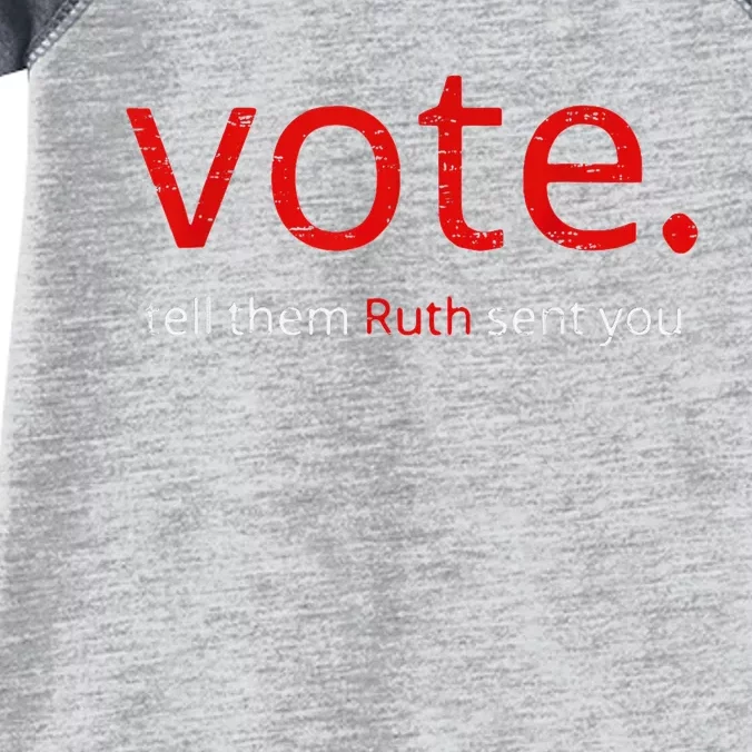 Vote Tell Them Ruth Sent You Feminist Infant Baby Jersey Bodysuit