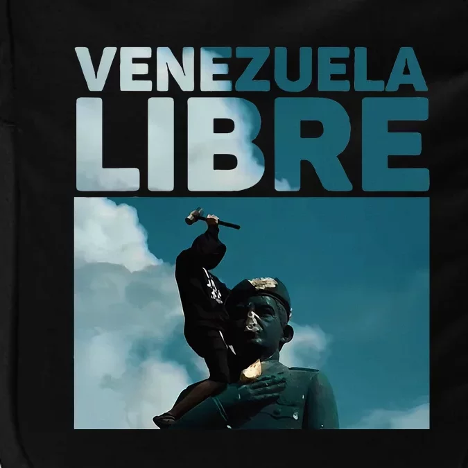 Venezuela To The End Fall Of The Statue Of Chavez Impact Tech Backpack