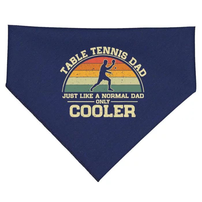 Vintage Table Tennis Dad Just Like A Normal Dad Only Cooler USA-Made Doggie Bandana