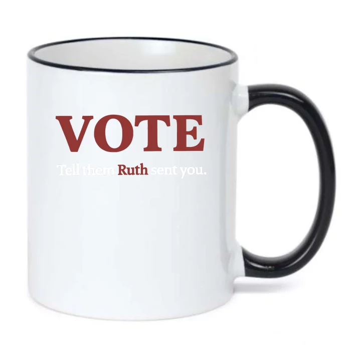 Vote Tell Them Ruth Sent You Rbg Ruth Bader Ginsburg Feminist Black Color Changing Mug