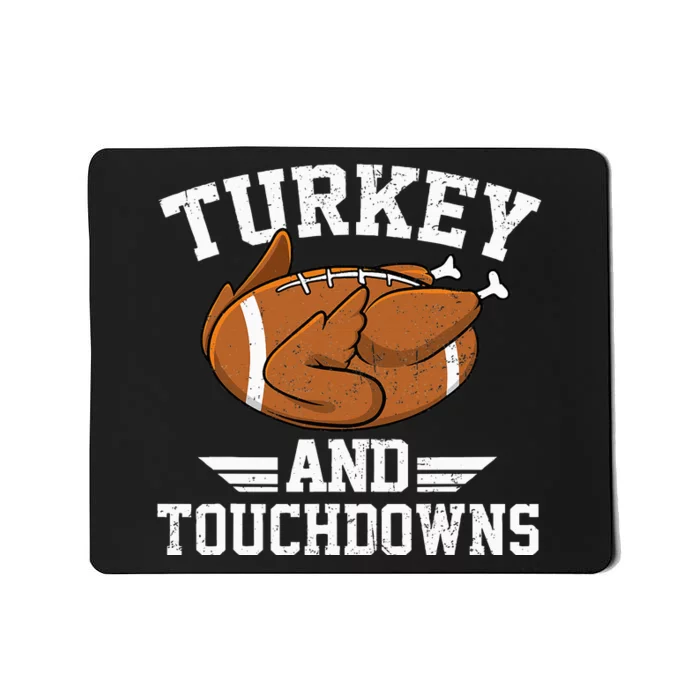 Vintage Thanksgiving Turkey & Touchdowns Football Mousepad