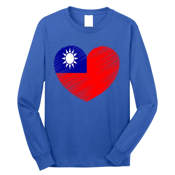 Vintage Taiwan Taiwan Flag Pride Support Taiwan Cool Gift Long Sleeve Shirt