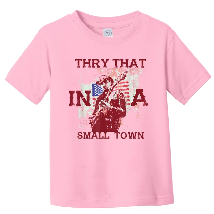 Vintage Try That In My Town American Flag For Women Men Toddler T-Shirt