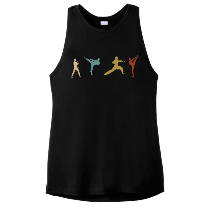 Vintage Taekwondo Tae Kwon Do Fighter Ladies Tri-Blend Wicking Tank