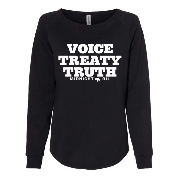 Voice Treaty Truth Midnight Oil Womens California Wash Sweatshirt