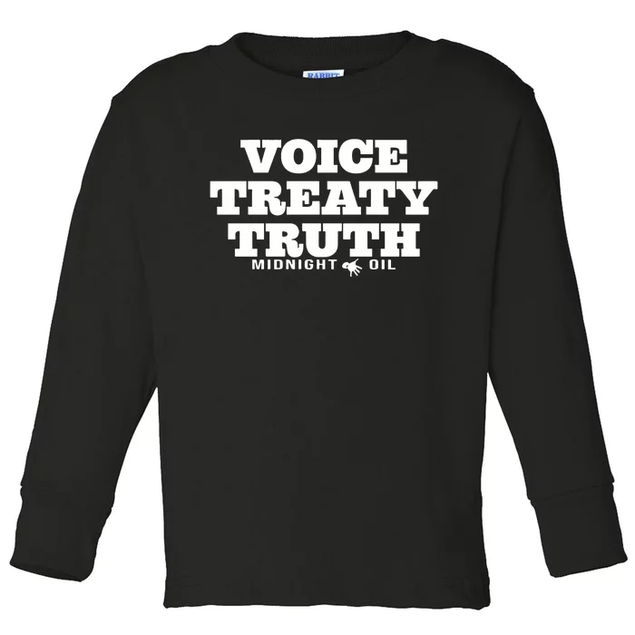 Voice Treaty Truth Midnight Oil Toddler Long Sleeve Shirt