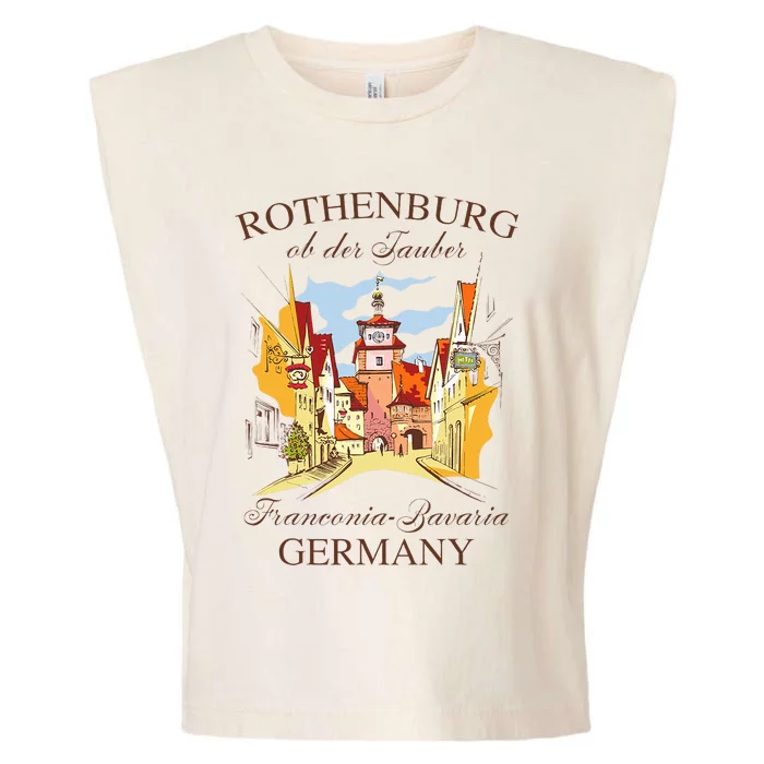 Vacation Traveling Travel Rothenburg Ob Der Tauber Germany Garment-Dyed Women's Muscle Tee