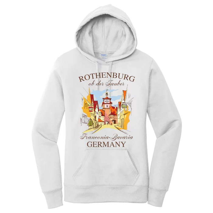 Vacation Traveling Travel Rothenburg Ob Der Tauber Germany Women's Pullover Hoodie