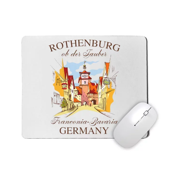 Vacation Traveling Travel Rothenburg Ob Der Tauber Germany Mousepad