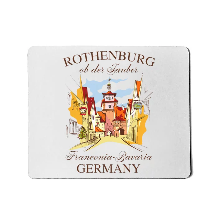 Vacation Traveling Travel Rothenburg Ob Der Tauber Germany Mousepad