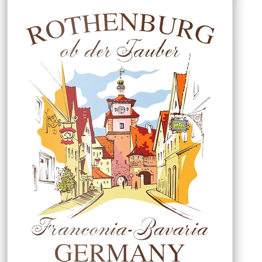 Vacation Traveling Travel Rothenburg Ob Der Tauber Germany Poster