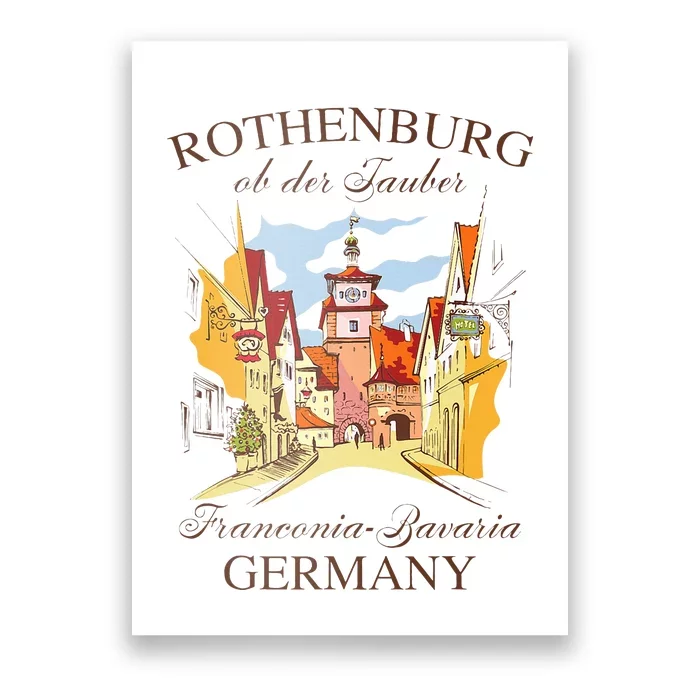 Vacation Traveling Travel Rothenburg Ob Der Tauber Germany Poster