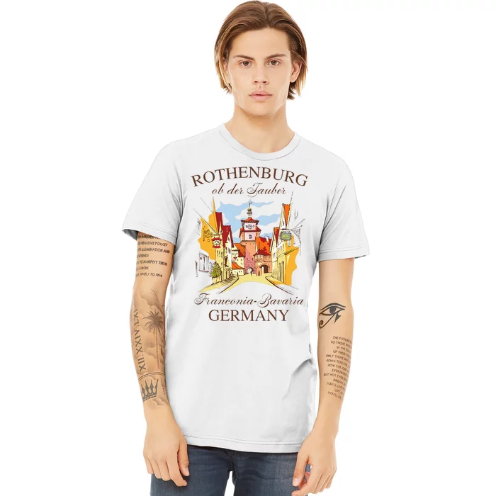 Vacation Traveling Travel Rothenburg Ob Der Tauber Germany Premium T-Shirt