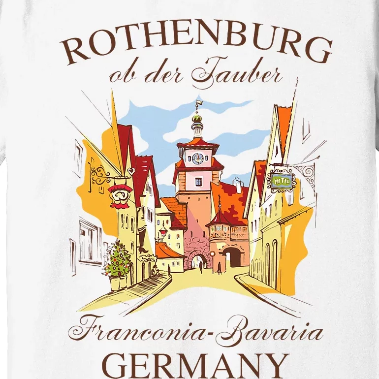 Vacation Traveling Travel Rothenburg Ob Der Tauber Germany Premium T-Shirt