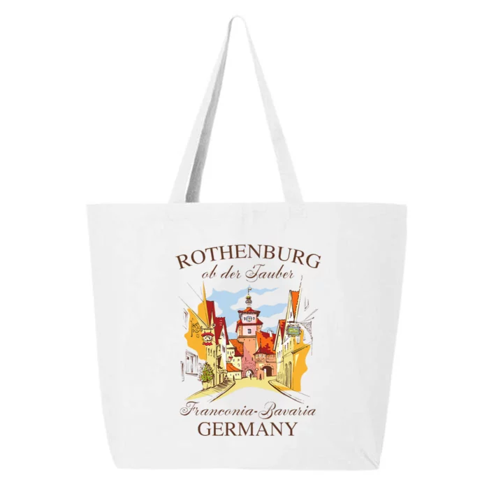 Vacation Traveling Travel Rothenburg Ob Der Tauber Germany 25L Jumbo Tote