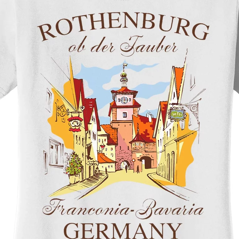 Vacation Traveling Travel Rothenburg Ob Der Tauber Germany Women's T-Shirt