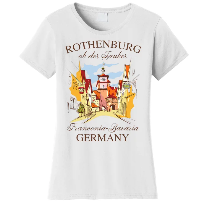 Vacation Traveling Travel Rothenburg Ob Der Tauber Germany Women's T-Shirt