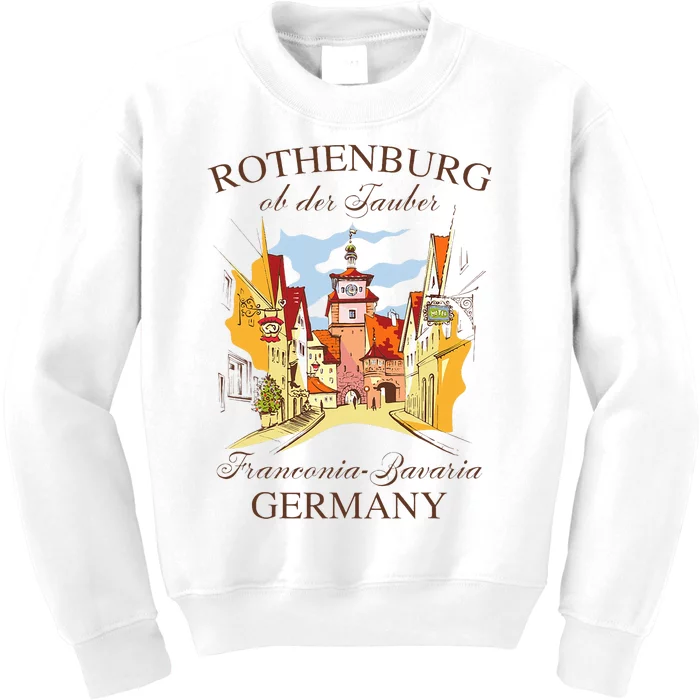 Vacation Traveling Travel Rothenburg Ob Der Tauber Germany Kids Sweatshirt