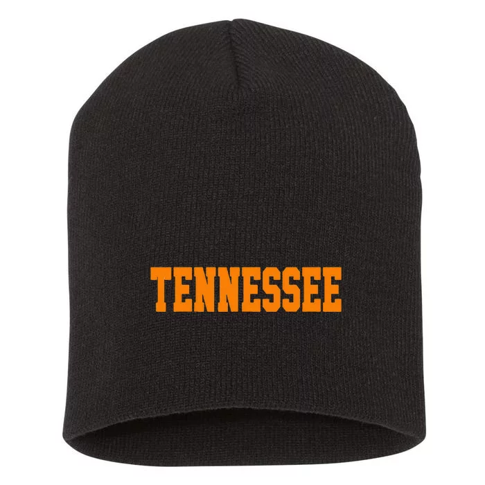 Vintage Tennessee Tennessee Retro Orange Short Acrylic Beanie