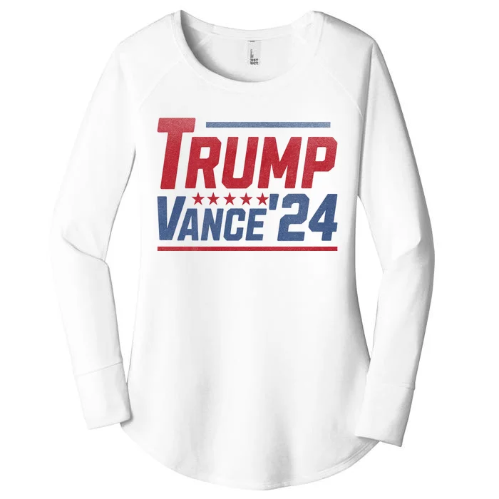 Vintage Trump Vance 24 Make America Great Again Usa Election Women's Perfect Tri Tunic Long Sleeve Shirt