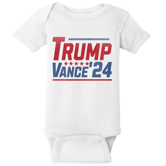 Vintage Trump Vance 24 Make America Great Again Usa Election Baby Bodysuit