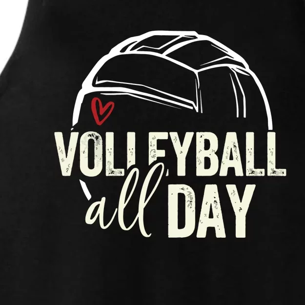 Volleyball Teen Volleyball Graphic Volleyball Ladies Tri-Blend Wicking Tank