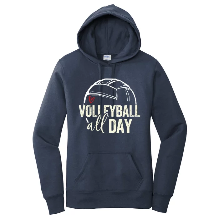 Volleyball Teen Volleyball Graphic Volleyball Women's Pullover Hoodie