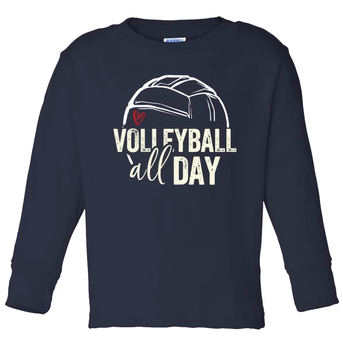 Volleyball Teen Volleyball Graphic Volleyball Toddler Long Sleeve Shirt