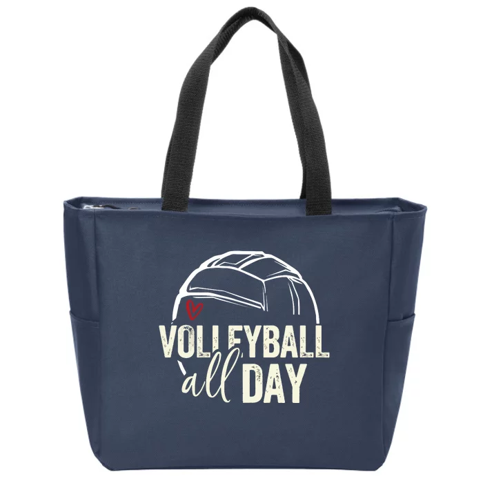 Volleyball Teen Volleyball Graphic Volleyball Zip Tote Bag