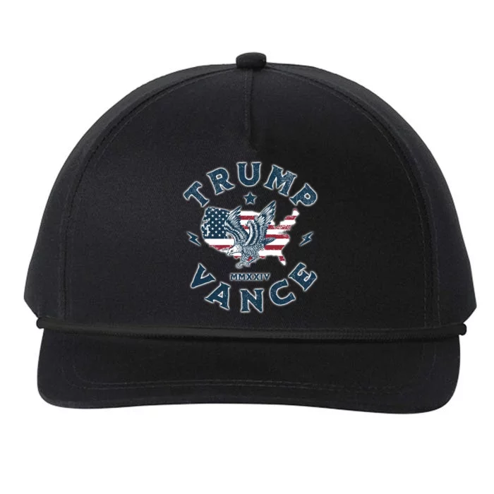 Vintage Trump Vance 2024 Campaign Snapback Five-Panel Rope Hat