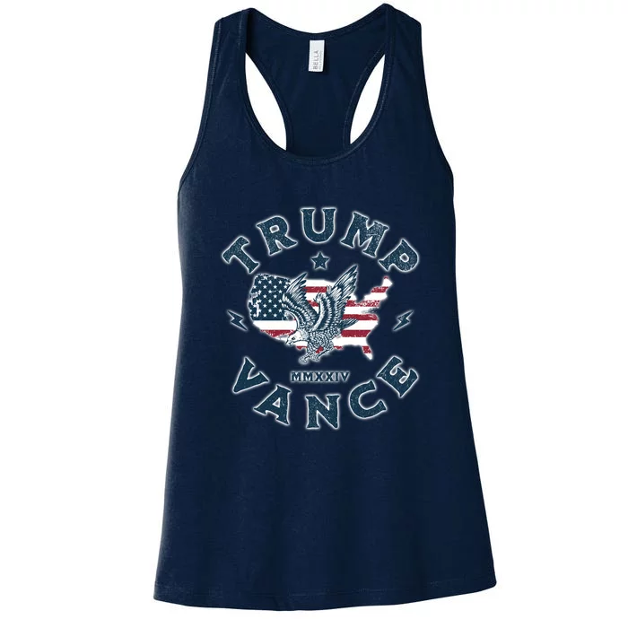 Vintage Trump Vance 2024 Campaign Women's Racerback Tank