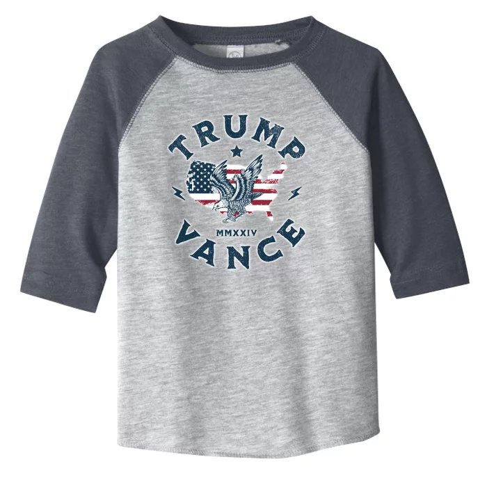 Vintage Trump Vance 2024 Campaign Toddler Fine Jersey T-Shirt