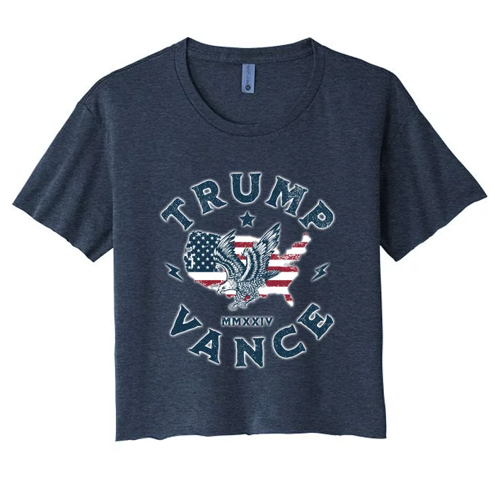 Vintage Trump Vance 2024 Campaign Women's Crop Top Tee