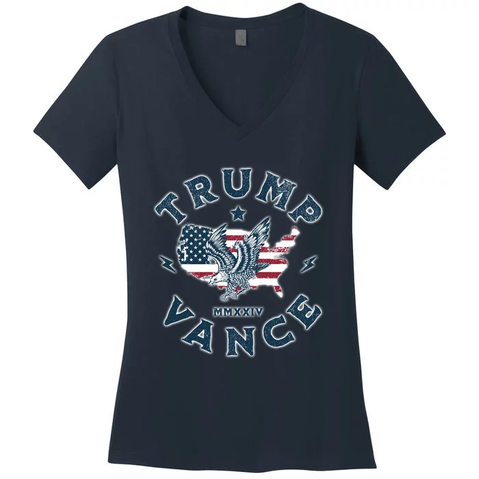 Vintage Trump Vance 2024 Campaign Women's V-Neck T-Shirt