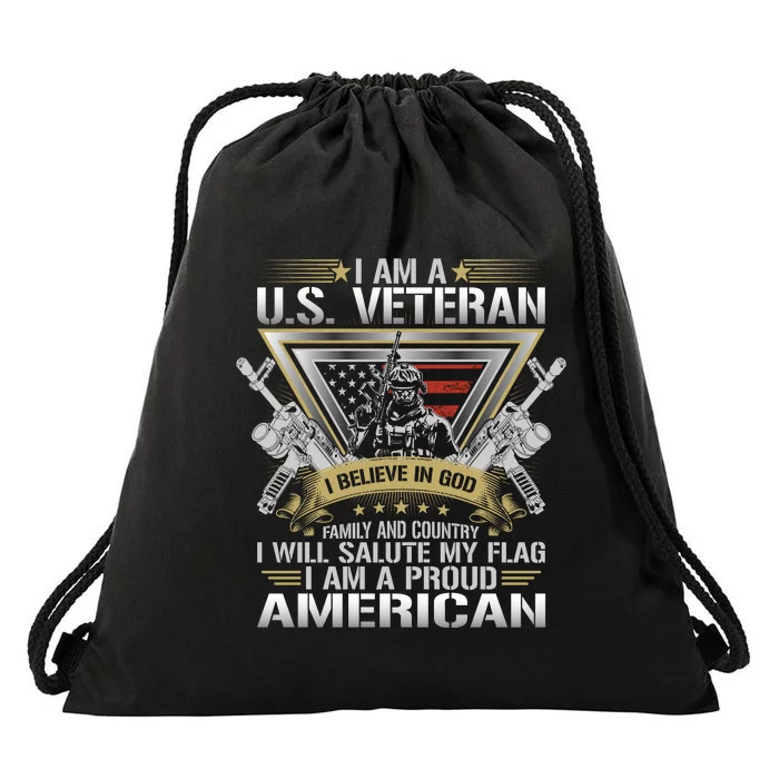 Veteran T Drawstring Bag