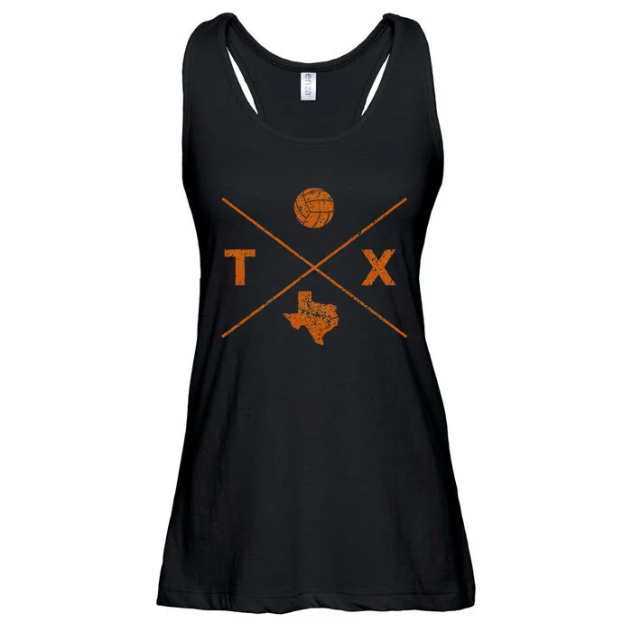 Vintage Texas Volleyball Player Coach Ladies Essential Flowy Tank