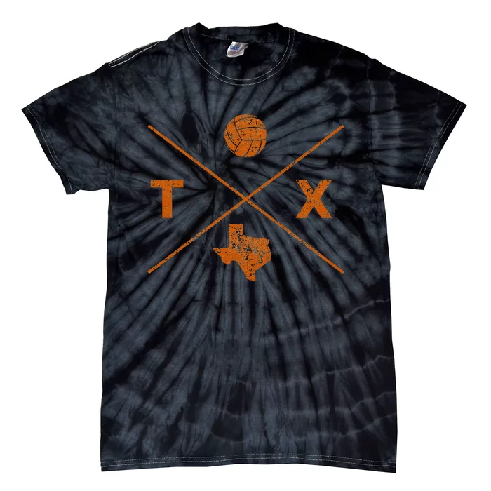 Vintage Texas Volleyball Player Coach Tie-Dye T-Shirt