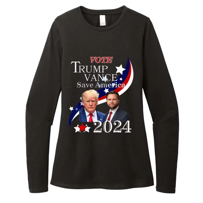 Vote Trump Vance 2024 Save America Republican Candidates Womens CVC Long Sleeve Shirt