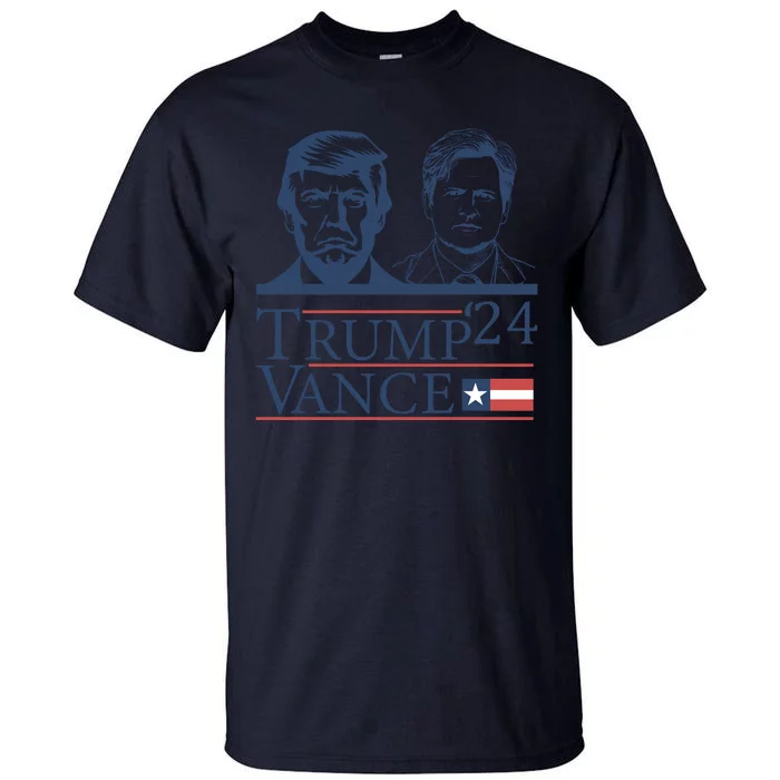 Vote Trump Vance Face 2024 Tall T-Shirt