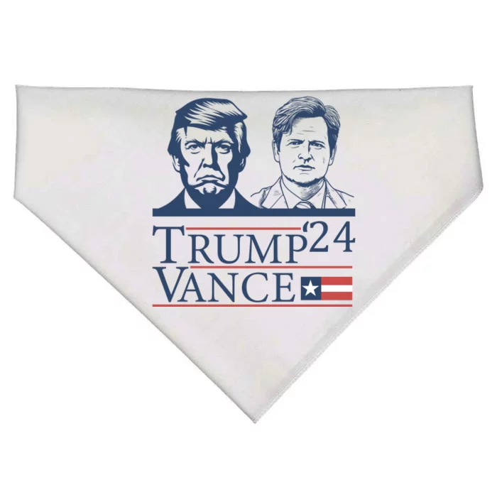 Vote Trump Vance Face 2024 USA-Made Doggie Bandana