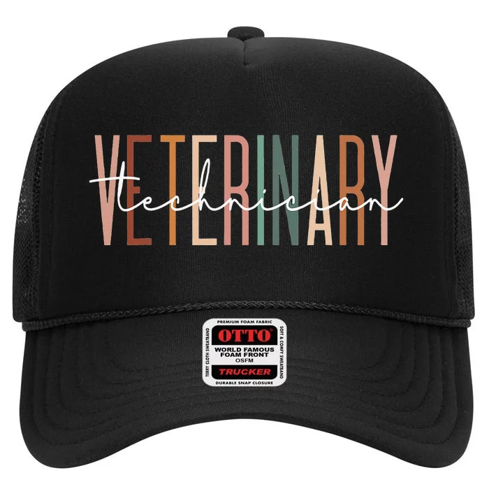 Veterinary Technician Vet Tech Veterinarian Technologist High Crown Mesh Trucker Hat