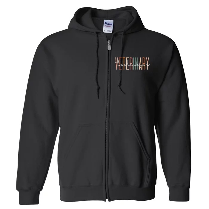 Veterinary Technician Vet Tech Veterinarian Technologist Full Zip Hoodie