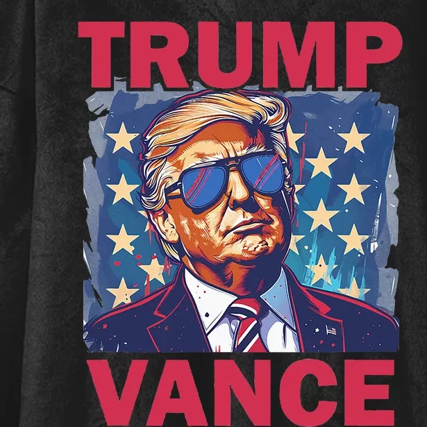 Vote Trump Vance 2024 Hooded Wearable Blanket